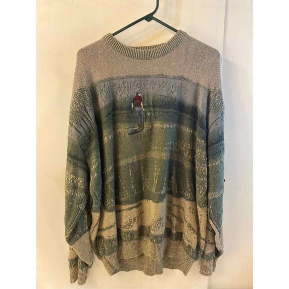 Cypress Links xxl Golf Sweater Ugly Christmas Golfer Greens crewneck VTG - Picture 2 of 6